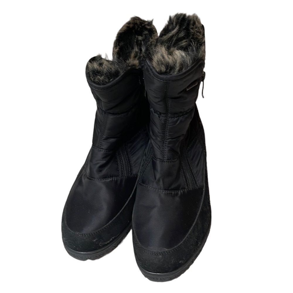 Flexus Spring Step Ernestina Faux Fur Quilted Boots. Size 38(8).